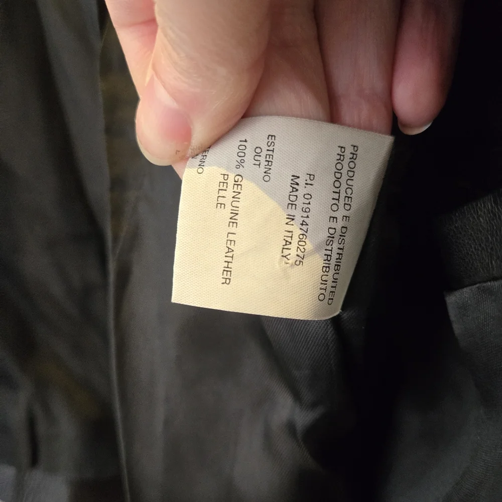 Peruzzi Leather Moto Jacket Size 38 - Picture 6 of 11